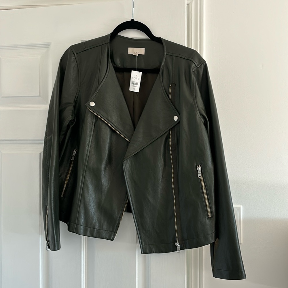 Brand new green pleather jacket
